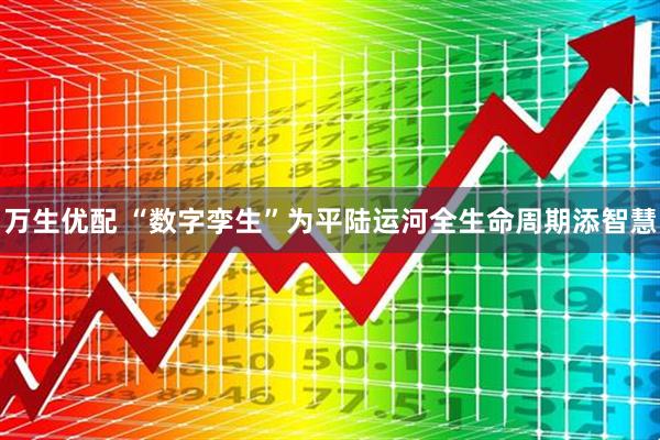 万生优配 “数字孪生”为平陆运河全生命周期添智慧