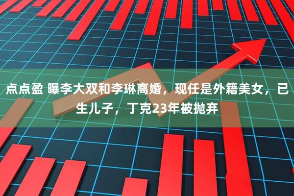 点点盈 曝李大双和李琳离婚，现任是外籍美女，已生儿子，丁克23年被抛弃