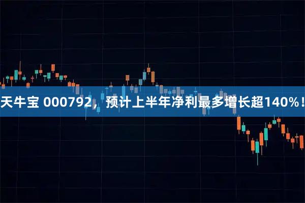 天牛宝 000792，预计上半年净利最多增长超140%！